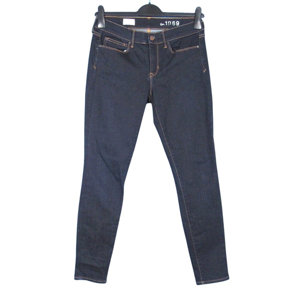 GAP 1969 Leggings Skinny DARK WASH Stretch Denim DARK Mid-Rise JEANS Sz 28/6r